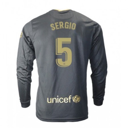 Billiga Fotbollströjor FC Barcelona Sergio Busquets 5 Borta tröja 2020/21 Långärmad